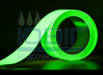 Фотолюминесцентная лента для маркировки выхода Белая, рулон 10 п.м. фото