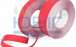 Антискользящая лента стандартная зернистость, красная, погонный метр фото