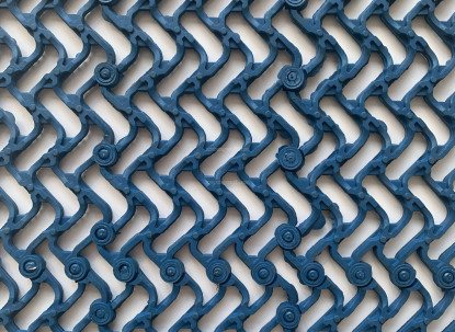 Протиковзкий килимок для ванних кімнат, душових кабін Тетра-10 синій фото